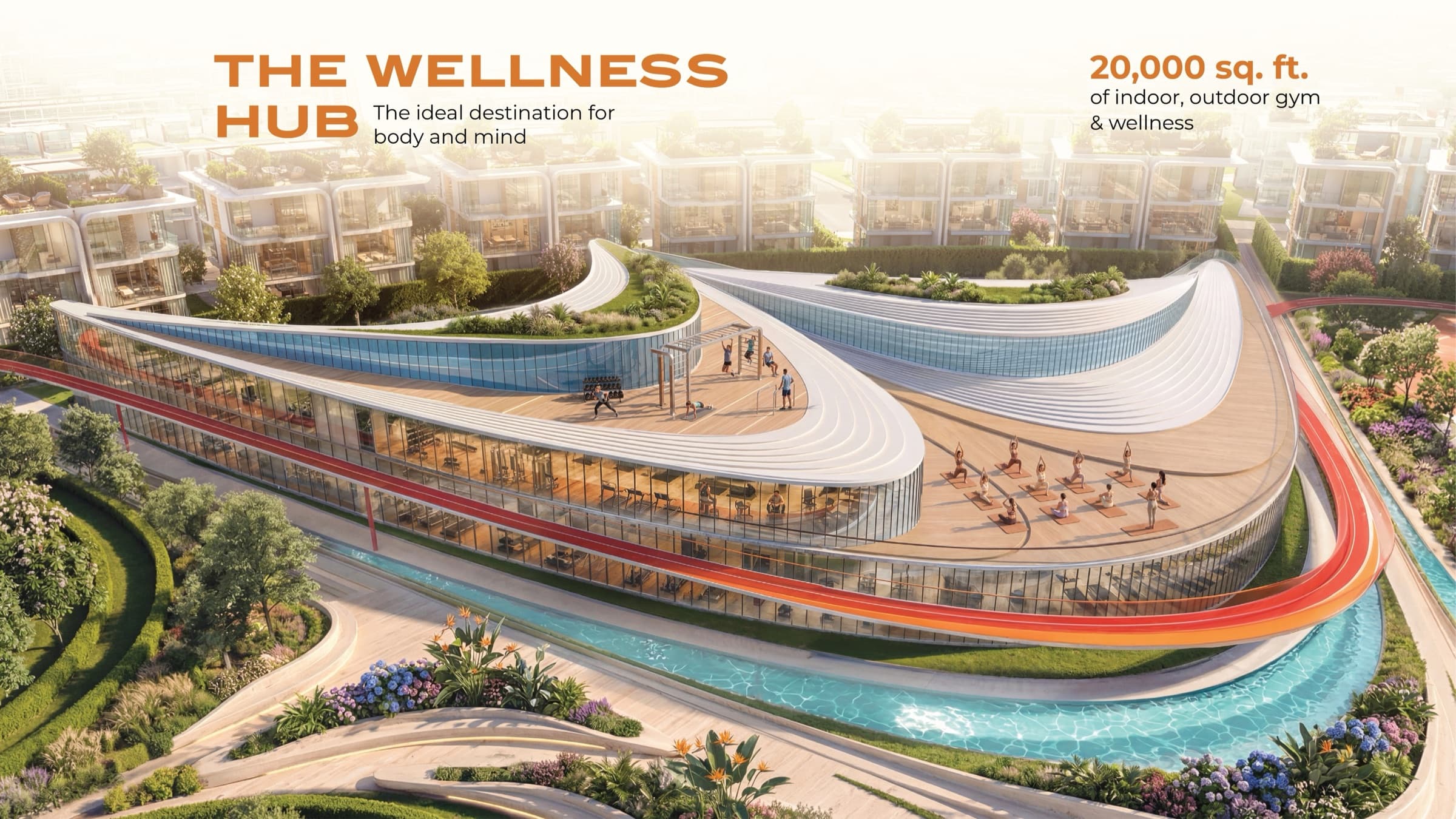 Greenz by Danube wellness deck with outdoor fitness zones